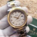 EW Factory Rolex 116334 Datejust II 41mm Diamond Markers All Gold Fluted Bezel Swiss Cal.3136 Watch